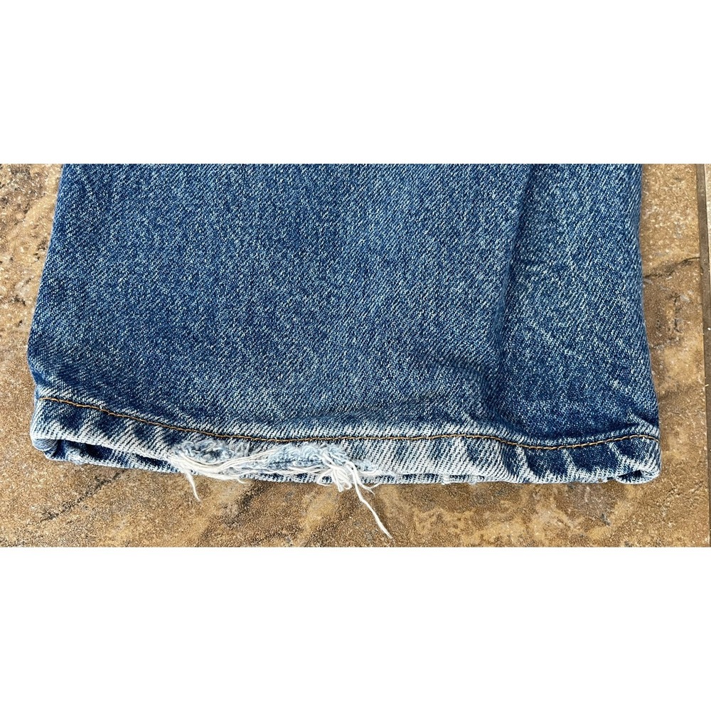 - Mens Jeans size 36 X 32 LEVIS 505 REGULAR STRAIGHT, BLUE DENIM STRETCH - Picture 8 of 9